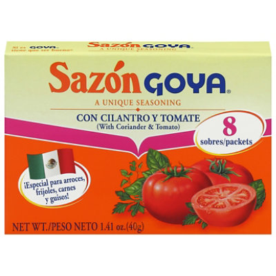 Goya Sazon Seasoning Con Cilantro Y Tomate Box 8 Count - 1.41 Oz - Image 3