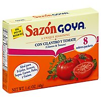 Goya Sazon Seasoning Con Cilantro Y Tomate Box 8 Count - 1.41 Oz - Image 1
