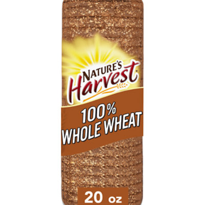 Nature's Harvest 100% Wheat Bread - 20 Oz - Image 1