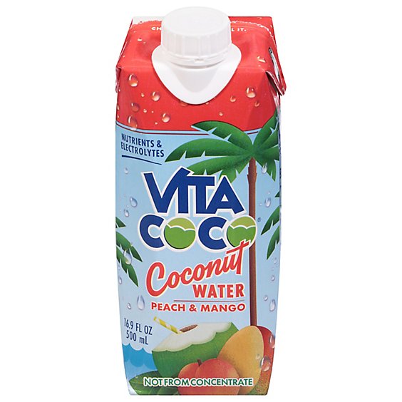 Vita Coco Coconut Water Pure With Peach & Mango - 16.9 Fl. Oz.