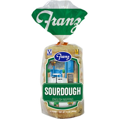 Franz English Muffins Sourdough 6 Count - 13 Oz - Image 2