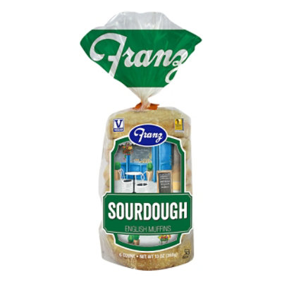 Franz English Muffins Sourdough 6 Count - 13 Oz