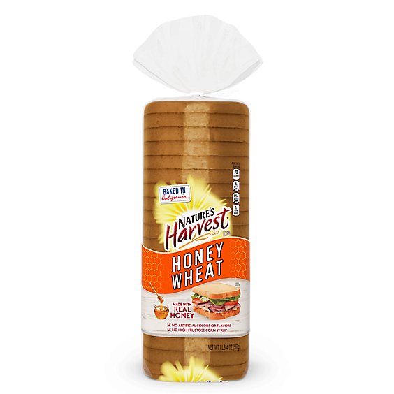 Nature's Harvest Honey Wheat Bread - 20 Oz