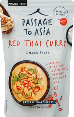 Passage Foods Simmer Sauce Passage to Thailand Red Thai Curry Medium Pouch - 7 Oz - Image 2