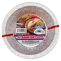 Handi-Foil Pot Pie Pan With Lid - 6 Count - Image 1