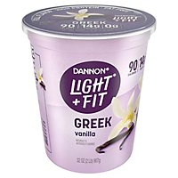 Dannon Light + Fit Vanilla Non Fat Gluten Free Greek Yogurt - 32 Oz - Image 1