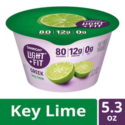 Light + Fit Greek Key Lime Nonfat Gluten Free Yogurt - 5.3 Oz - Image 1