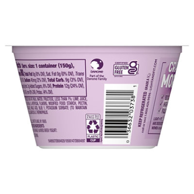 Light + Fit Greek Key Lime Nonfat Gluten Free Yogurt - 5.3 Oz - Image 2