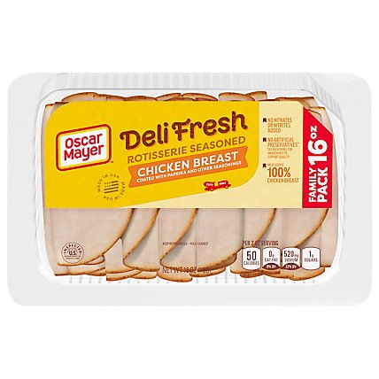 Oscar Mayer Deli Fresh Rotisserie Seasoned Chicken Breast Lunch Meat Family Size Tray - 16 Oz - Image 5