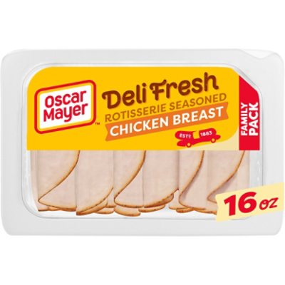 Oscar Mayer Deli Fresh Rotisserie Seasoned Chicken Breast Lunch Meat Family Size Tray - 16 Oz - Image 1