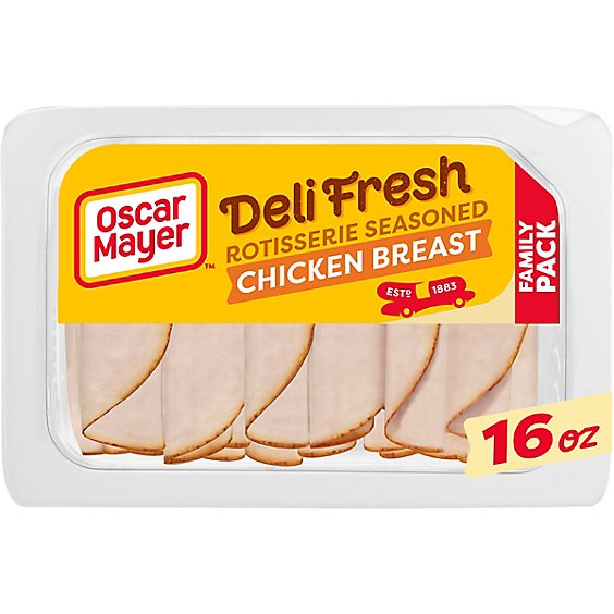 Oscar Mayer Deli Fresh Rotisserie Seasoned Chicken Breast Lunch Meat Family Size Tray - 16 Oz
