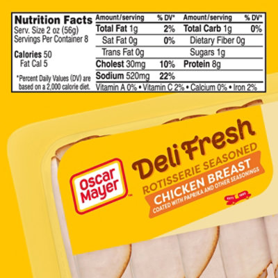 Oscar Mayer Deli Fresh Rotisserie Seasoned Chicken Breast Lunch Meat Family Size Tray - 16 Oz - Image 6