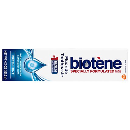Biotene Toothpaste Fluoride Dry Mouth Fresh Mint Original - 4.3 Oz - Image 4
