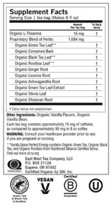 Yogi Perfect Energy Tea Vanilla Spice 16 Count - 1.12 Oz - Image 2