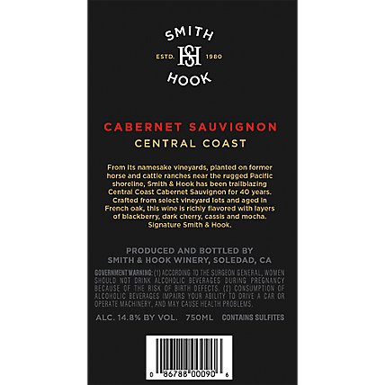 Smith & Hook Cabernet Wine - 750 Ml - Image 4