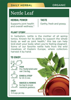 Traditional Medicinals Herbal Tea Organic Nettle Leaf - 16 Count - Image 4