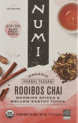 Numi Organic Herbal Teasan Tea Rooibos Chai 18 Count - 1.71 Oz - Image 2