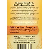 Yogi Herbal Supplement Tea Bedtime Soothing Caramel 16 Count - 1.07 Oz - Image 5