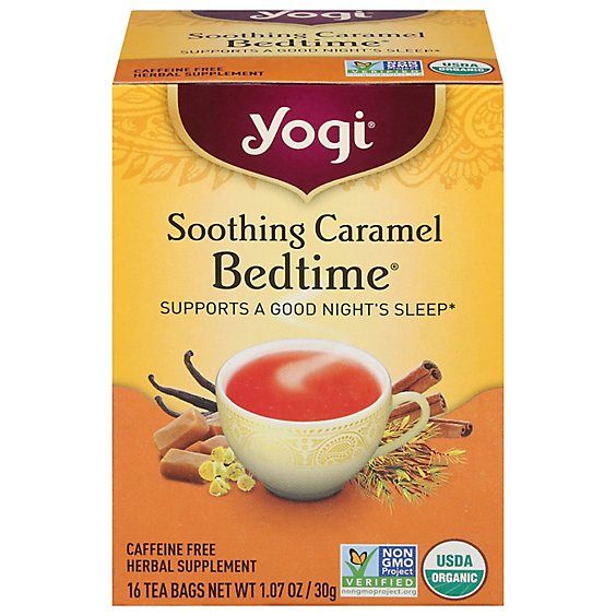 Yogi Herbal Supplement Tea Bedtime Soothing Caramel 16 Count - 1.07 Oz