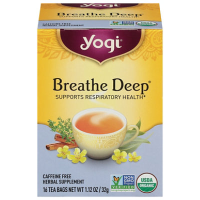 Yogi Herbal Supplement Tea Organic Breathe Deep 16 Count - 1.12 Oz - Image 2