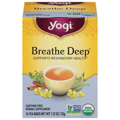 Yogi Herbal Supplement Tea Organic Breathe Deep 16 Count - 1.12 Oz - Image 3