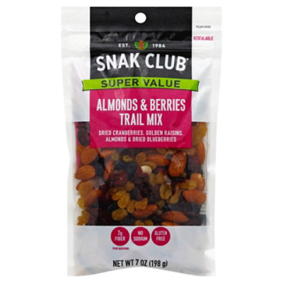 SnakClub Super Value Trail Mix Almonds Berries - 7.00 Oz
