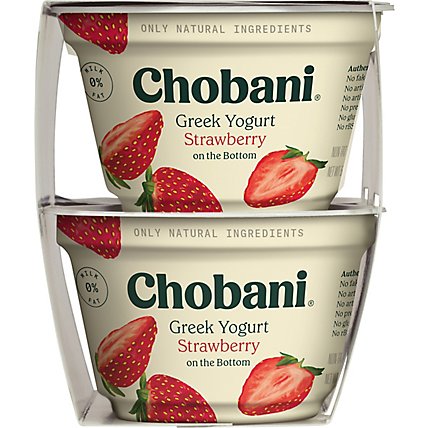 Chobani Yogurt Greek Fruit On The Bottom Non-Fat Strawberry - 4-5.3 Oz - Image 3
