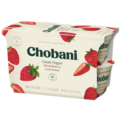 Chobani Strawberry On The Bottom Non-Fat Greek Yogurt - 4-5.3 Oz - Image 2