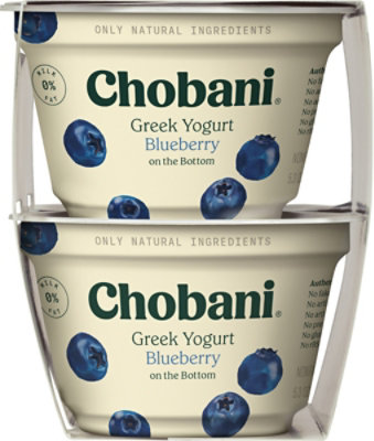 Chobani Non-Fat On The Bottom Blueberry Greek Yogurt - 4-5.3 Oz - Image 3