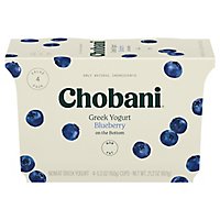 Chobani Yogurt Greek Non Fat On The Bottom Blueberry - 4-5.3 Oz - Image 1