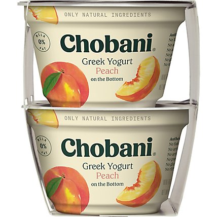 Chobani Yogurt Greek Non Fat On The Bottom Peach - 4-5.3 Oz - Image 3
