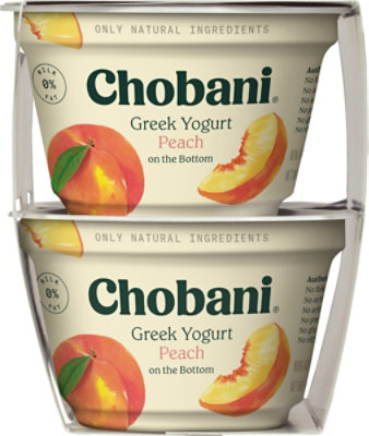 Chobani Non-Fat Peach On The Bottom Greek Yogurt - 4-5.3 Oz - Image 3