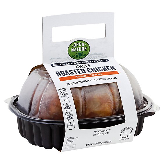 Open Nature Natural Whole Roasted Chicken Hot - 37 Oz (Available After 10 AM)