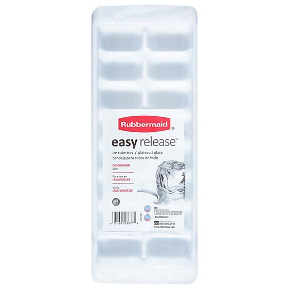 Rubbermaid RUBBERMAID 2867RDWHT White Ice Cube Tray Case of 8 2867RDWHT WHT
