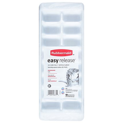 Rubbermaid White Easy Release Ice Cube Tray Set of 2 12.5'' x 5' 