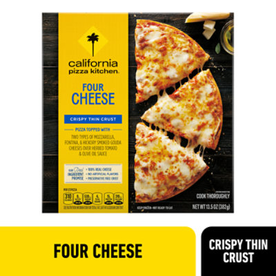 California Pizza Kitchen Pizza Crispy Thin Crust Four Cheese Frozen - 13.5 Oz