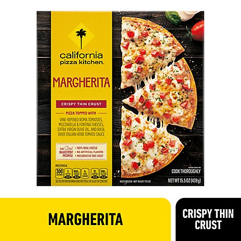 California Pizza Kitchen Margherita Recipe Frozen Pizza with Crispy Thin Crust - 15.5 Oz