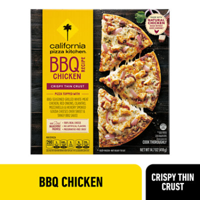 California Pizza Kitchen BBQ Chicken Recipe Crispy Thin Crust Frozen Pizza - 14.7 Oz - Image 1