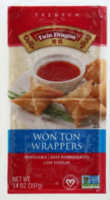 Twin Dragon All Natural Wrappers Won Ton - 14 Oz
