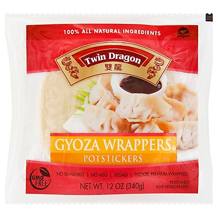 Twin Dragon All Natural Wrappers Potstickers Gyoza - 12 Oz - Image 1