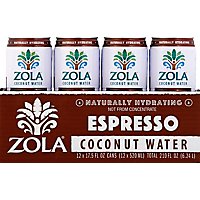 Zola Coconut Water Natural With Espresso - 17.5 Fl. Oz. - Image 2