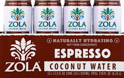 Zola Coconut Water Natural With Espresso - 17.5 Fl. Oz. - Image 2
