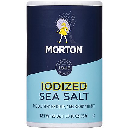 Morton Sea Salt Iodized All Purpose - 26 Oz - Image 2