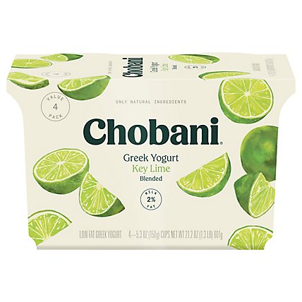 Chobani Yogurt Greek Blended Low-Fat Key Lime - 4-5.3 Oz - Image 1