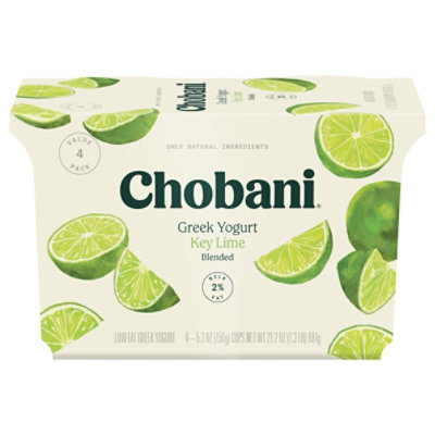 Chobani Low-Fat Key Lime Blended Greek Yogurt - 4-5.3 Oz - Image 1