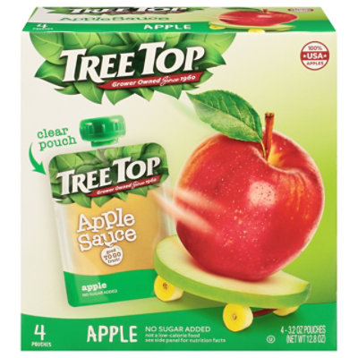 Tree Top Apple Sauce Apple No Sugar Added Pouches - 4-3.2 Oz - Image 3