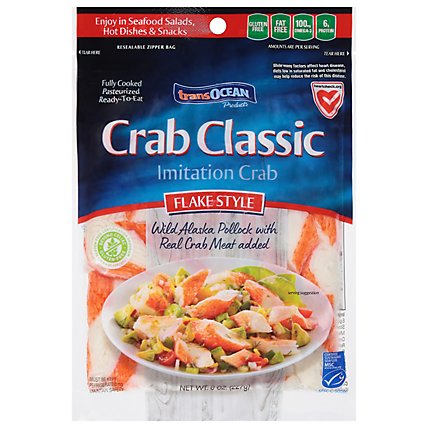 Trans Ocean Crab Classic Flake Style - 8 Oz - Image 2