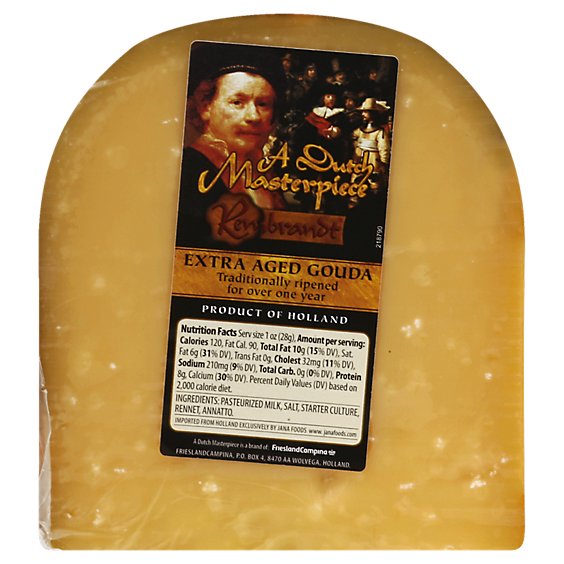 Gouda Rembrandt Extra Aged 1 Year Wheel Cheese 0.50 LB