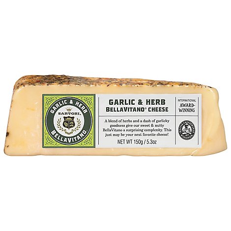 Sartori Cheese Garlic & Herb BellaVitano Wedge - 5.3 Oz.