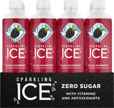 Sparkling Ice Black Raspberry Sparkling Water 12-17 fl. oz. Bottles - Image 3